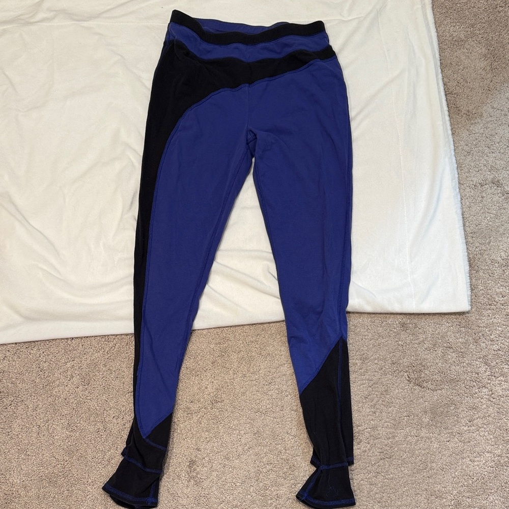 FP Movement by Free People Two-Tone Leggings in Blue and Black